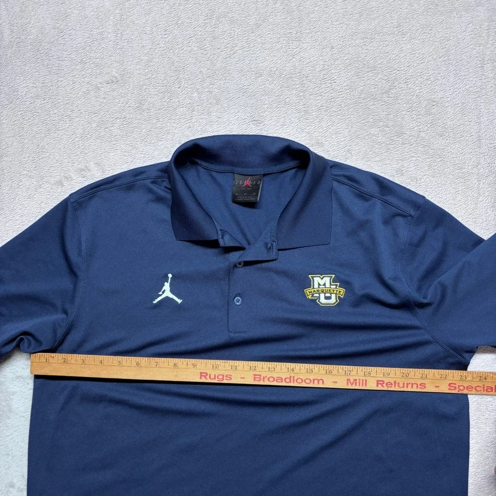 Jordan Marquette Golden Eagles Mens XL Navy Blue Varsity Polo M51903